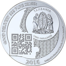 Zanzibar, 1000 Shillings, 1 Vera Silver Oz, 2015, Proof, Silver, MS(65-70)