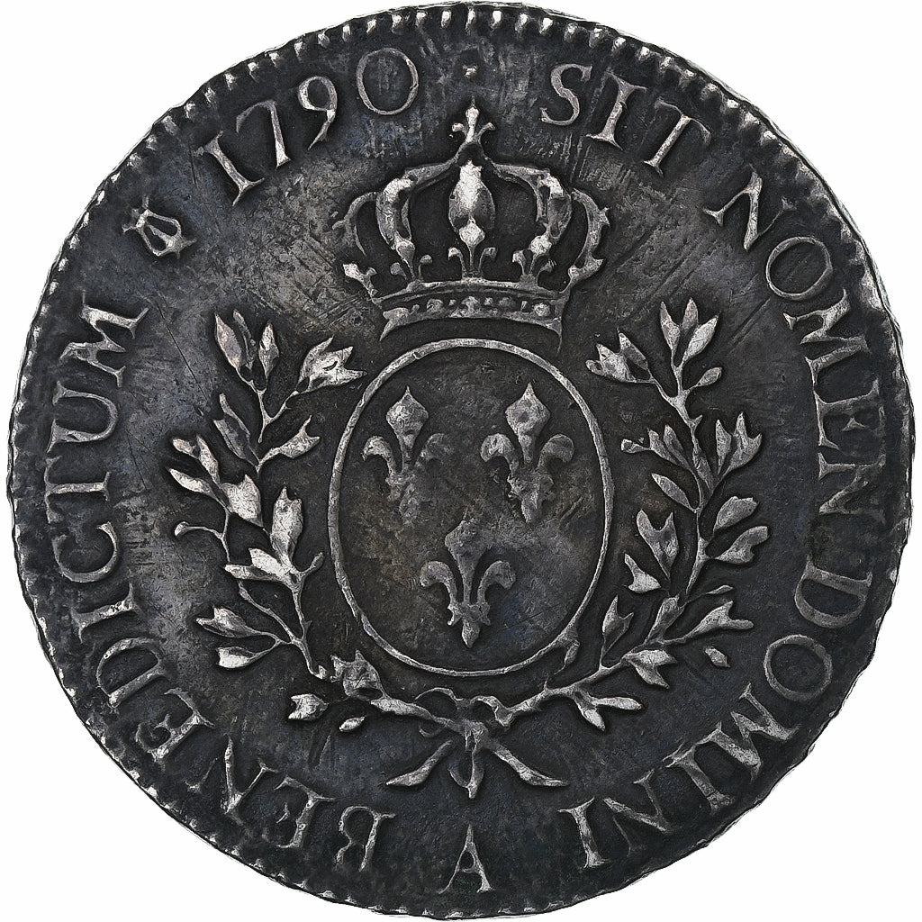 Francja, Louis XVI, Ecu aux branches d'olivier, 1790, Paris, Srebro, F(12-15)