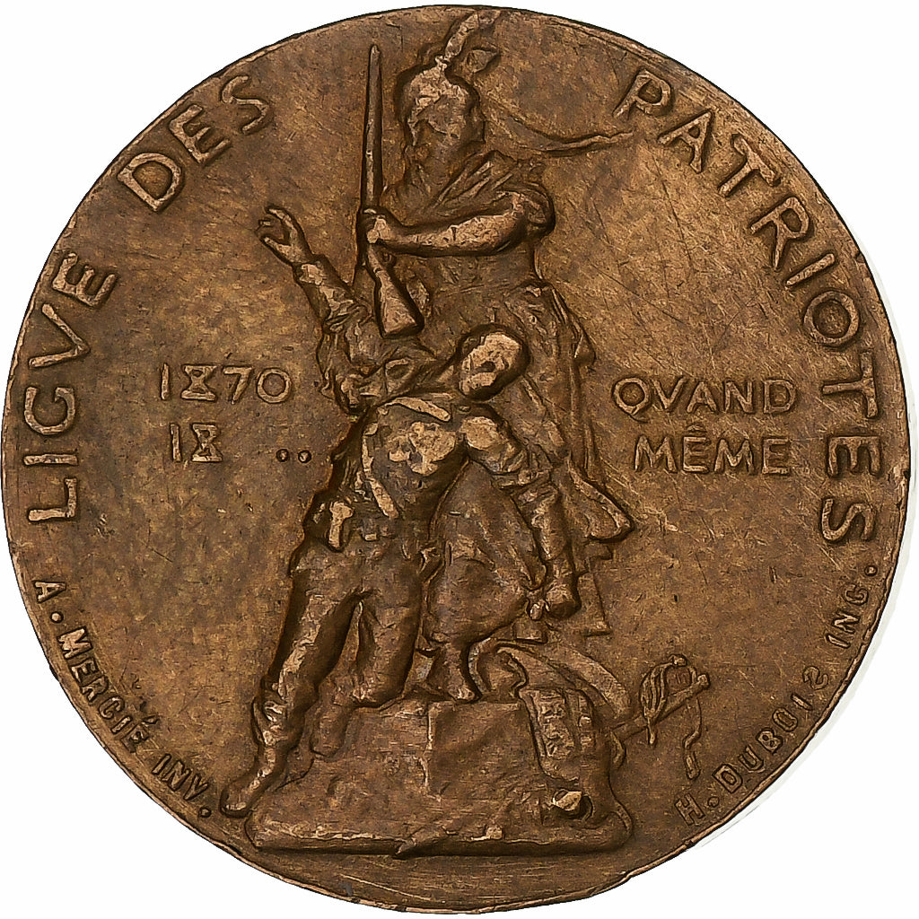 Francia, medaglia, Ligue des Patriotes, 1882, Bronzo, Dubois.H, BB+