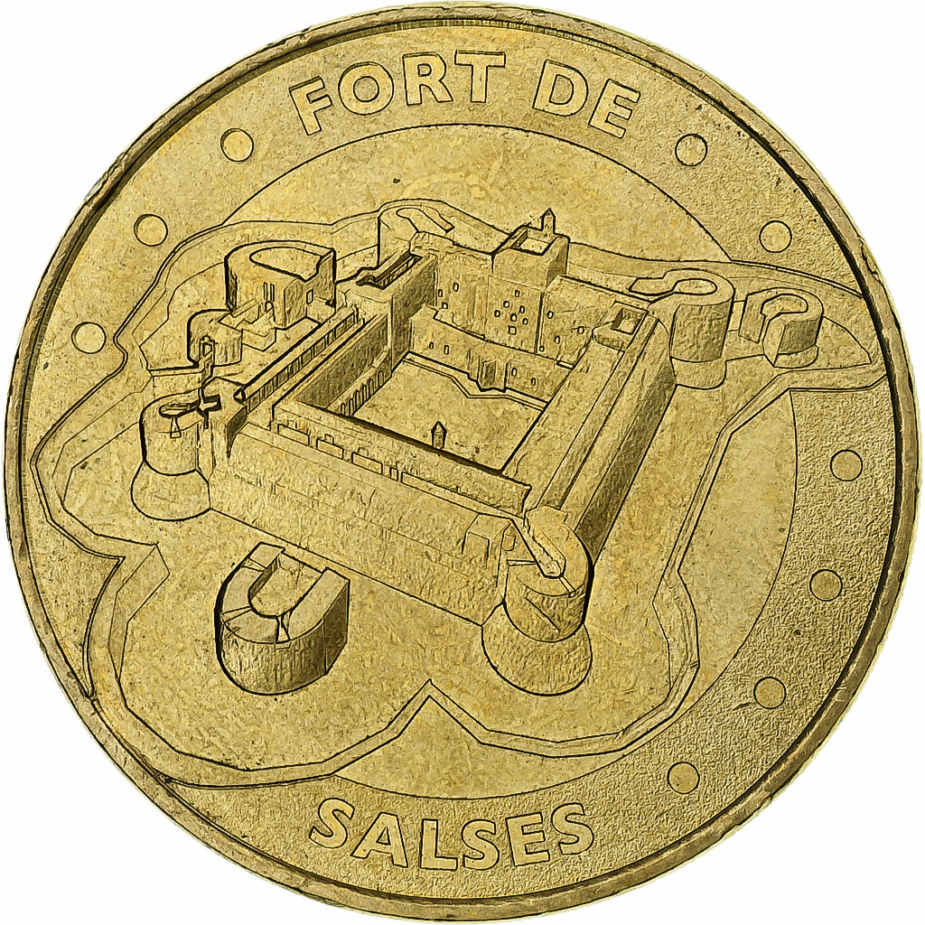 France, Tourist token, 66/ Fort de Salses, 2016, Copper-nickel Aluminium