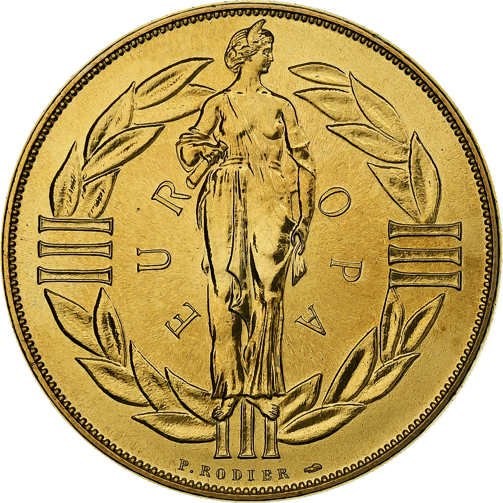 France, Medal, Ecu Europa, 1979, Gilt Bronze, MS(64)