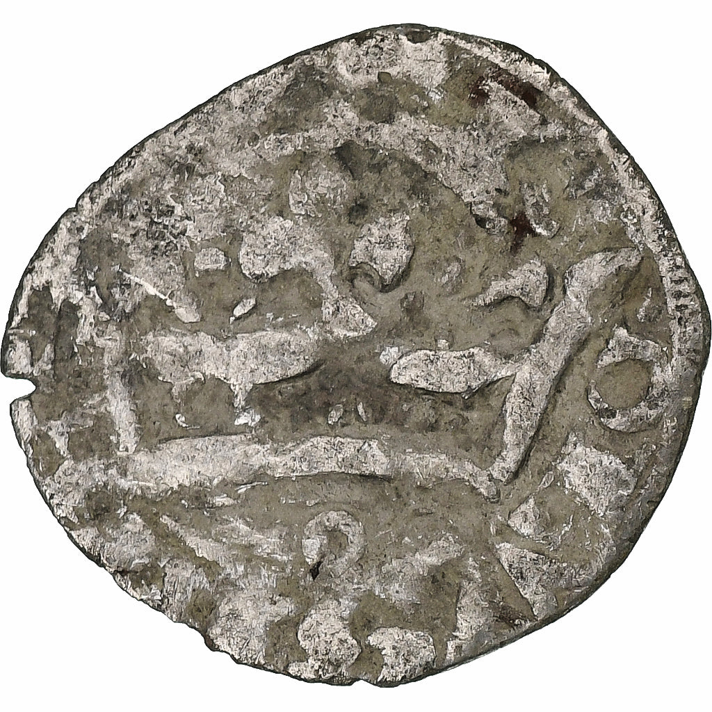 France, Charles IV, Double Parisis, 1323-1328, Billon, VF(20-25), Duplessy:244b