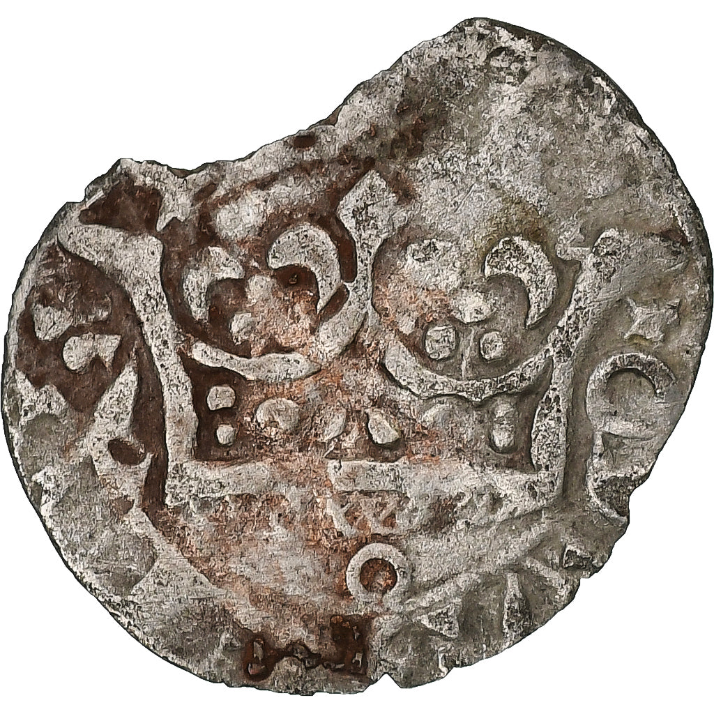 France, Charles IV, Double Parisis, 1323-1328, Billon, VF(30-35), Duplessy:244b