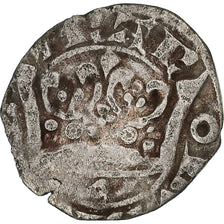 France, Charles IV, Double Parisis, 1323-1328, Billon, VF(30-35), Duplessy:244b