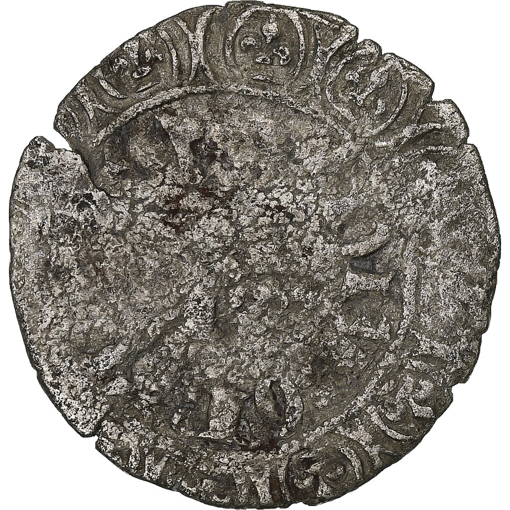 França, Charles V, Blanc au K, 1365-1380, Lingote, F(12-15), Duplessy:363