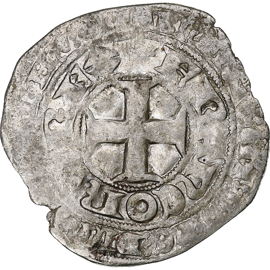 Frankrijk, Karel V, Blanc au K, 1365-1380, Billon, ZF, Duplessy:363