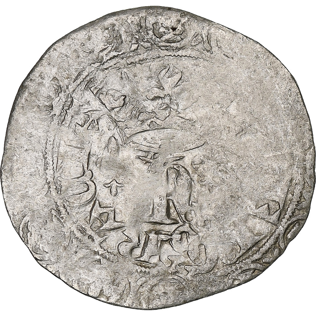 France, Charles V, Blanc au K, 1365-1380, Billon, TB+, Duplessy:363