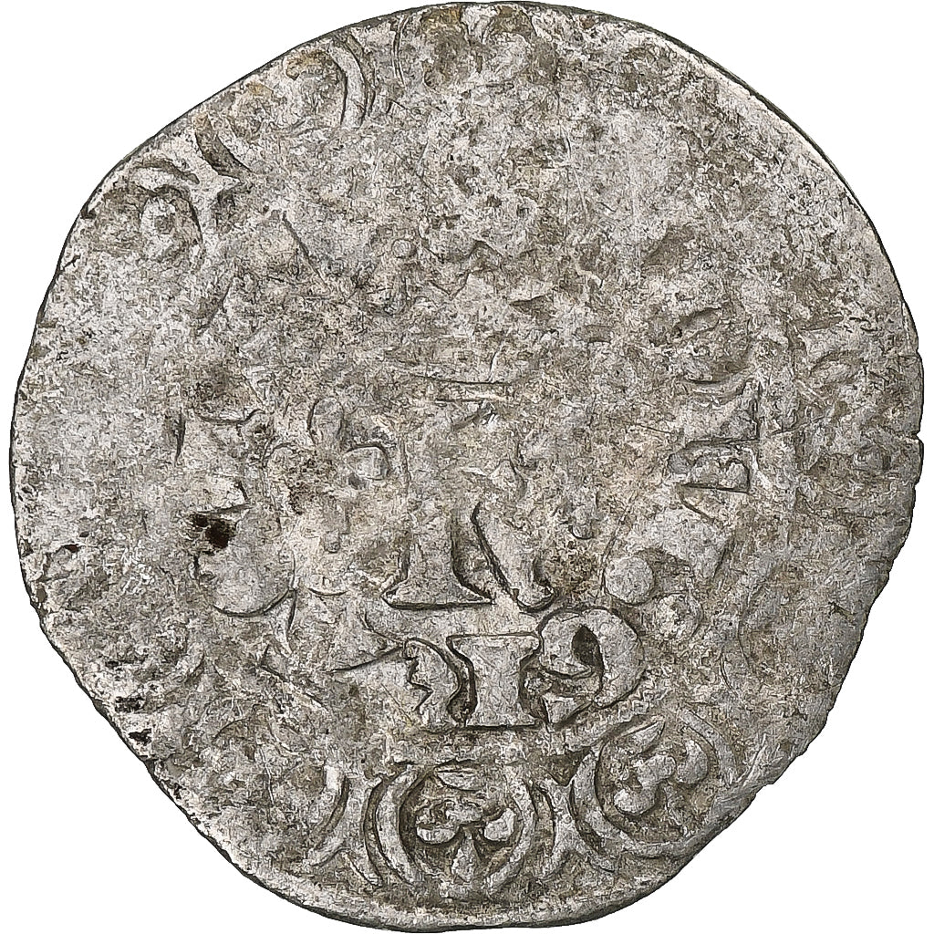 France, Charles V, Blanc au K, 1365-1380, Billon, TB, Duplessy:363