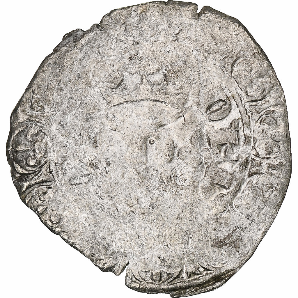 France, Charles V, Blanc au K, 1365-1380, Billon, TB, Duplessy:363