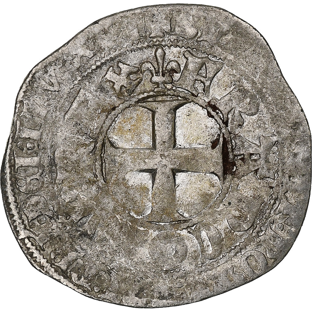 France, Charles V, Blanc au K, 1365-1380, Billon, TB, Duplessy:363