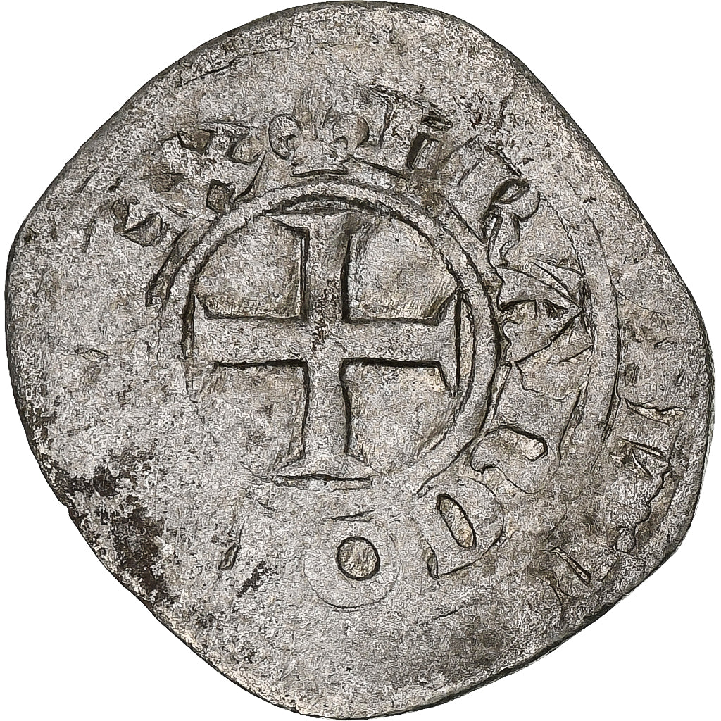 France, Charles V, Blanc au K, 1365-1380, Billon, TB, Duplessy:363