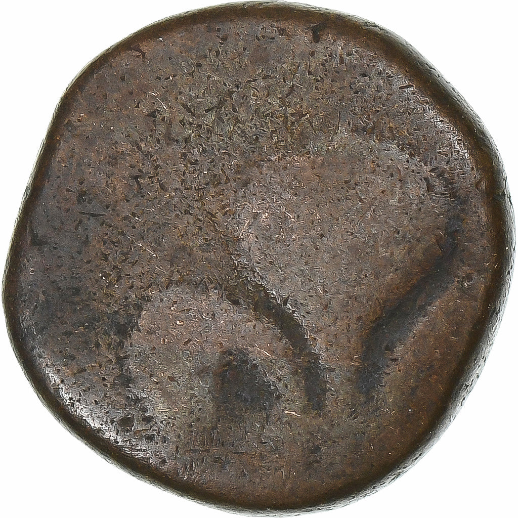 French India, Louis XV, Doudou, n.d. (1715-1774), Pondicherry, Bronze, SGE+