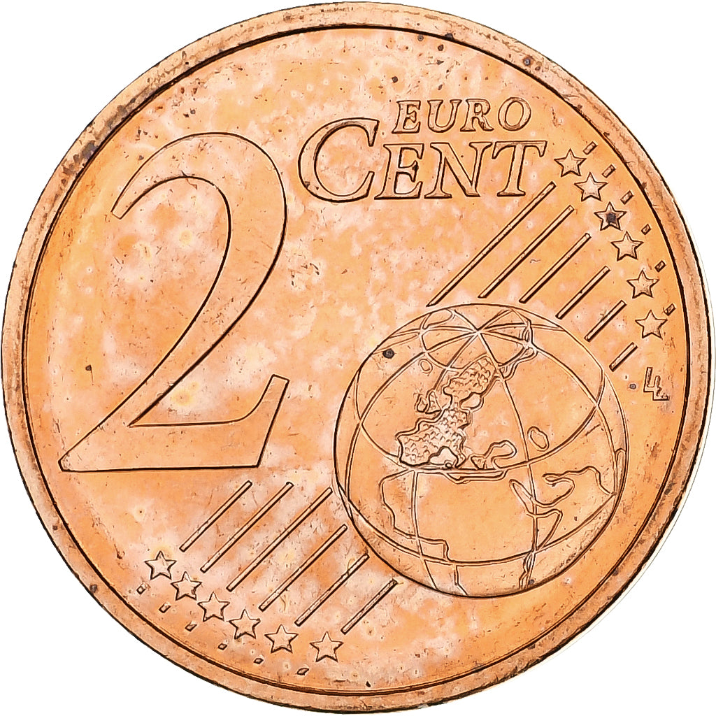 France, 2 Euro Cent, BU, 2002, MDP, Copper Plated Steel, AU(55-58), KM:1283