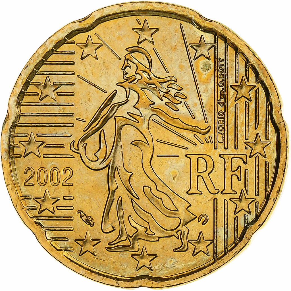 Frankreich, 20 Euro Cent, BU, 2002, MDP, Nordic gold, VZ, KM:1286