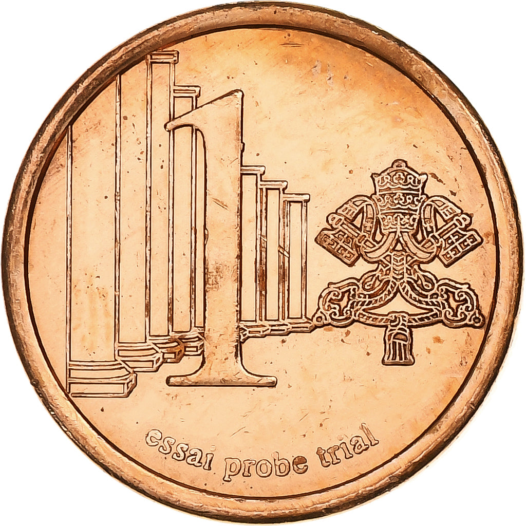 Vatikan, betaalpenning, 1 C, Essai-Trial Benoit XVI, 2007, Copper Plated Steel
