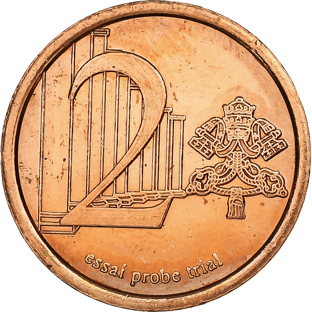 Vatican, Token, 2 C, Essai-Trial Benoit XVI, 2007, Copper Plated Steel, MS(63)