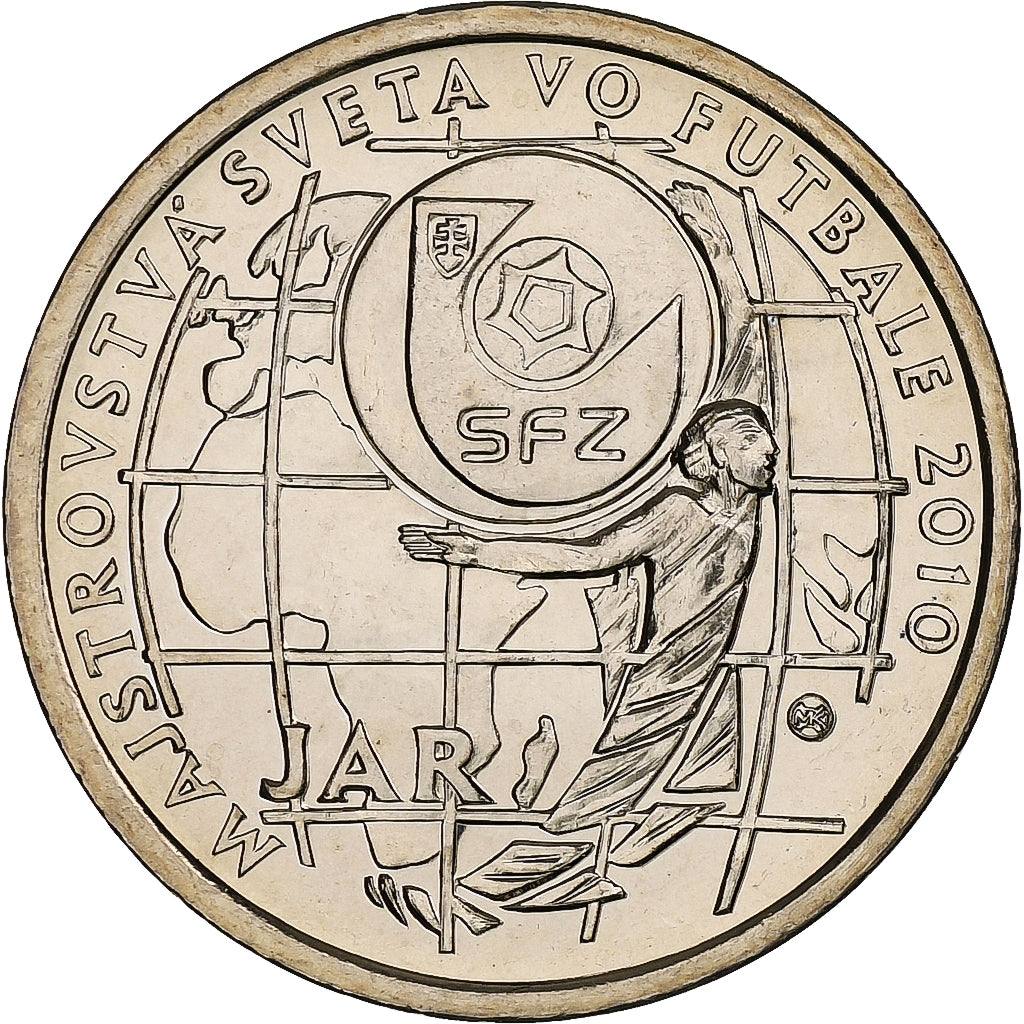Eslováquia, Mint token, Sport, Football, 2010, Cuproníquel, MS(63)
