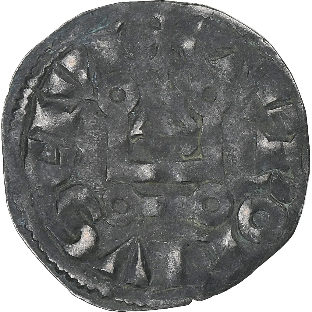 Francja, Louis VIII-IX, Denier Tournois, 1223-1244, Bilon, EF(40-45)