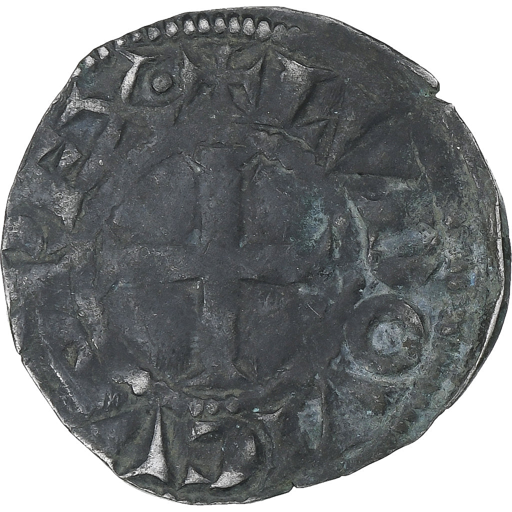Francia, Louis VIII-IX, Denier Tournois, 1223-1244, Vellón, BC+, Duplessy:187