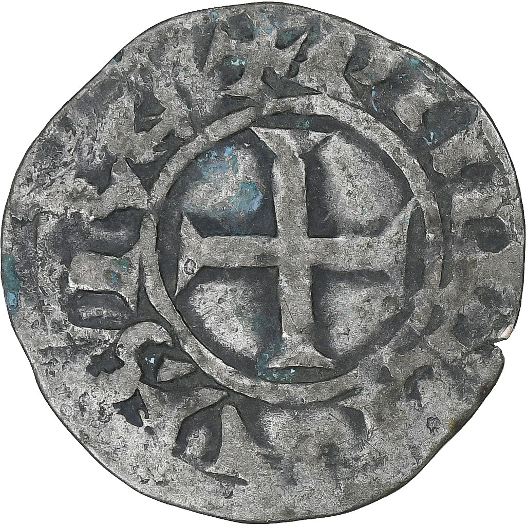 Francja, Philip II, Denier, 1180-1223, Saint-Martin de Tours, Srebro, VF(30-35)