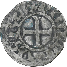 Francja, Philip II, Denier, 1180-1223, Saint-Martin de Tours, Srebro, VF(30-35)