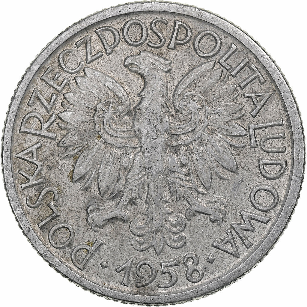 Polen, 2 Zlote, 1958, Warsaw, Aluminium, SS