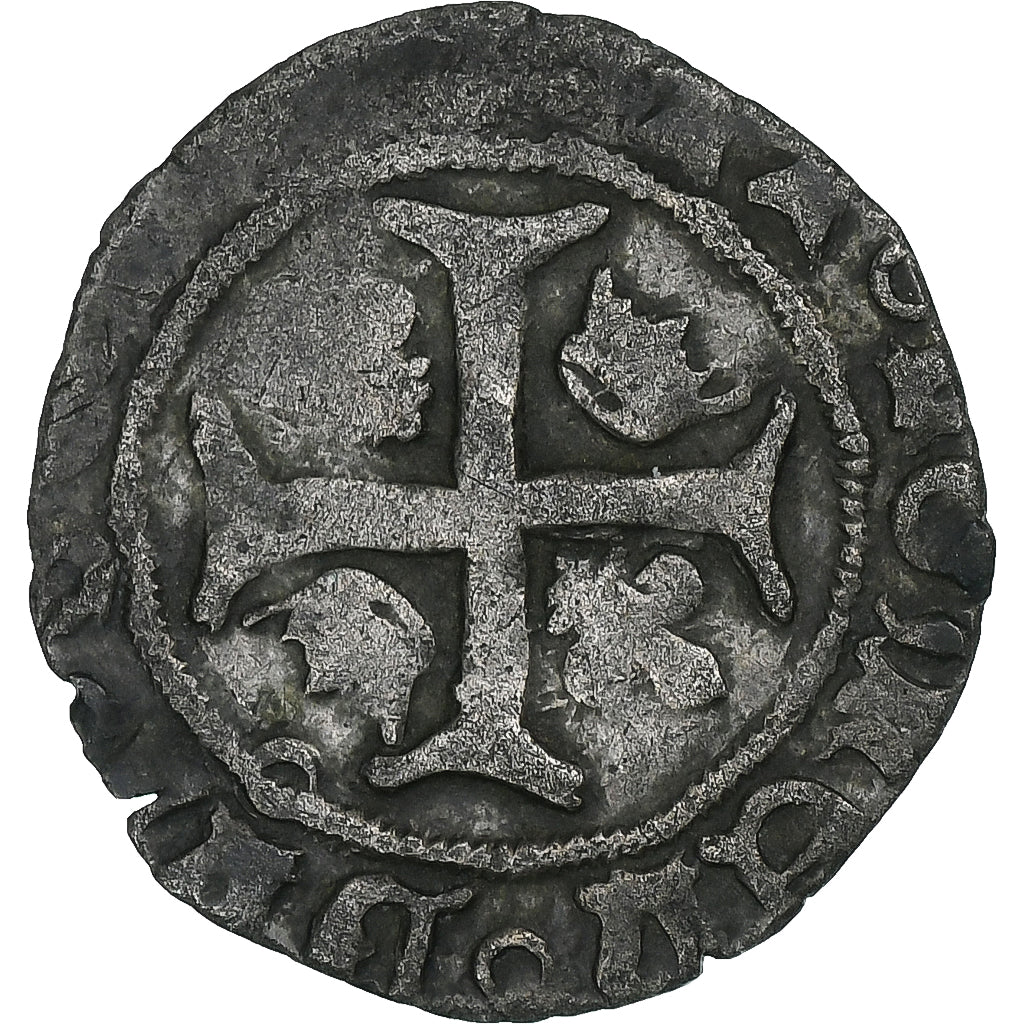 Francia, Charles VIII, Liard au dauphin, 1488-1498, Limoges, Biglione, MB