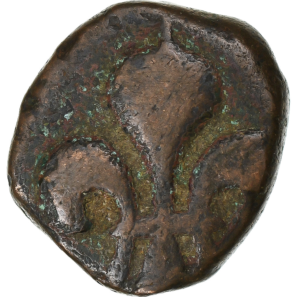 India francesa, Louis XV, Doudou, n.d. (1715-1774), Pondicherry, Bronce, BC+