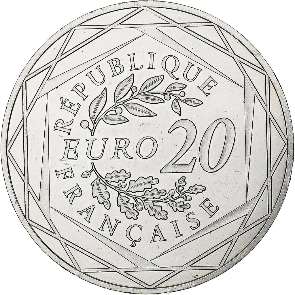 France, 20 Euro, Marianne, Liberté, 2017, MDP, Silver, MS(63)