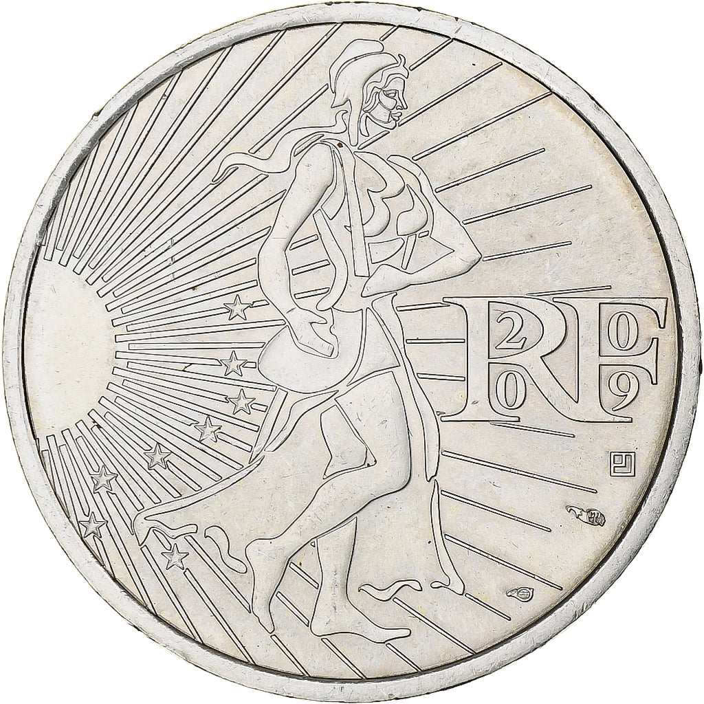 France, 10 Euro, Semeuse, 2009, MDP, Silver, MS(63)