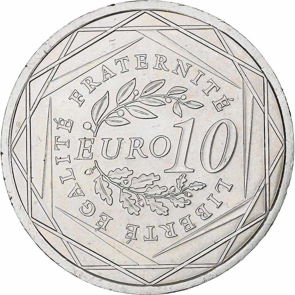 France, 10 Euro, Semeuse, 2009, MDP, Silver, MS(63)