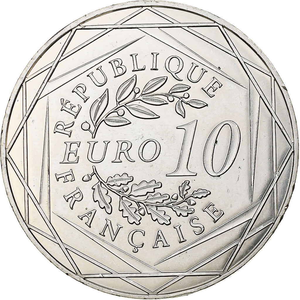 France, 10 Euro, Coq, 2014, MDP, Silver, MS(63)