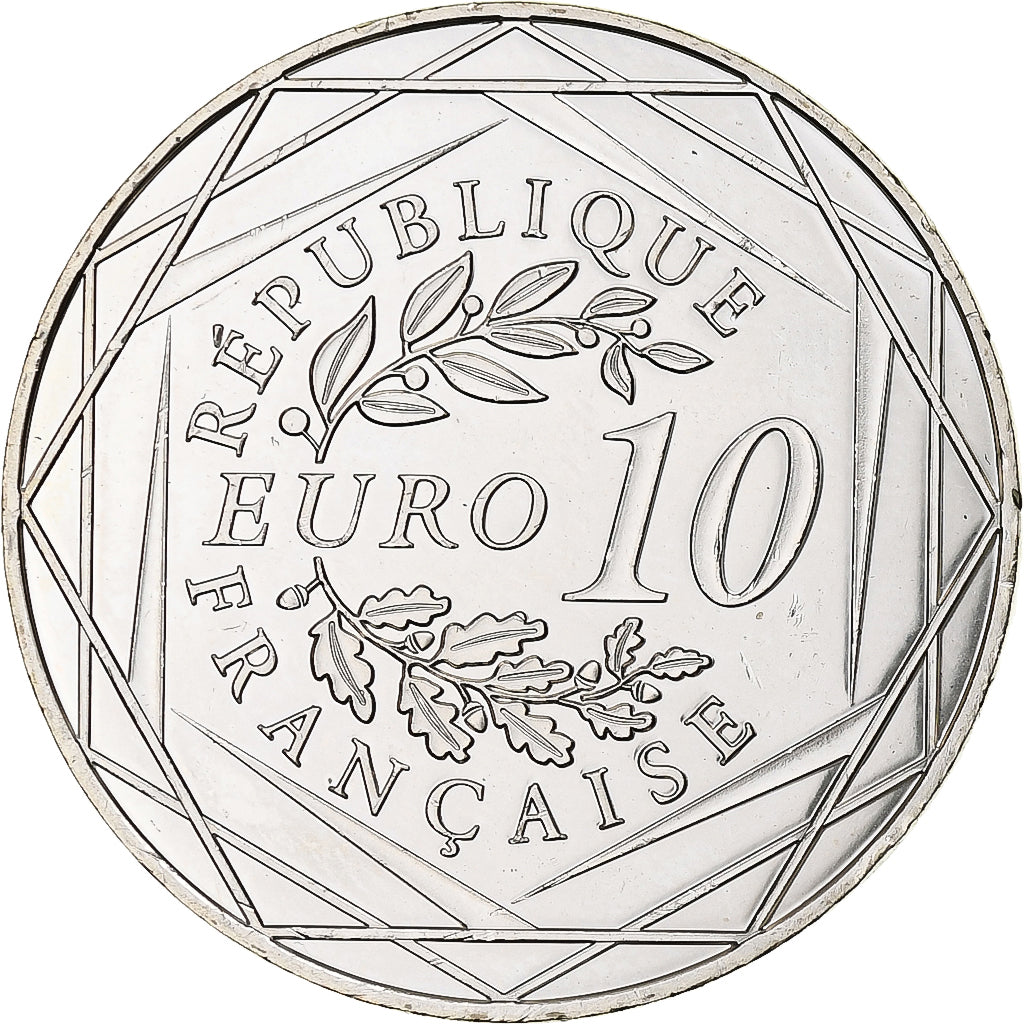 France, 10 Euro, Coq, 2015, MDP, Silver, MS(63)
