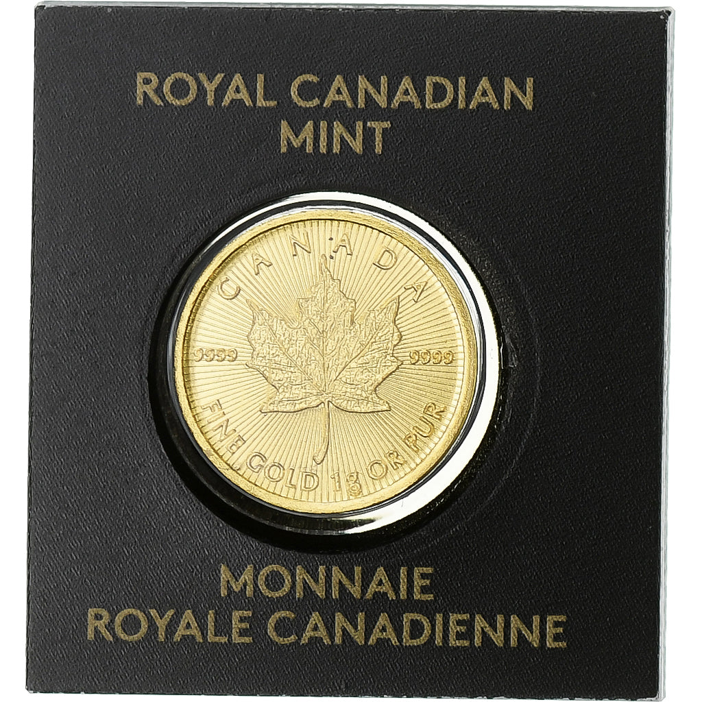 Canada, Elizabeth II, 50 Cents, Maple Leaf, 2017, Ottawa, Gold, MS(65-70)