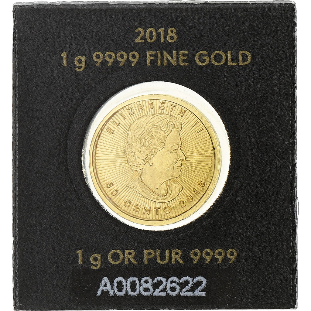 Canada, Elizabeth II, 50 Cents, Maple Leaf, 2018, Ottawa, Oro, FDC