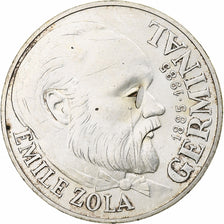 France, 100 Francs, Emile Zola Germinal, 1985, MDP, Silver, MS(63)