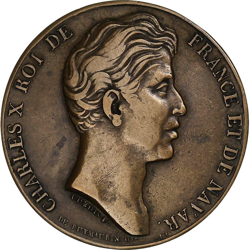 Francja, medal, Charles X, Médaille offerte aux Vendéens, n.d., Brązowy