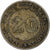 Établissements des détroits, George V, 20 Cents, 1926, Argent, TB+