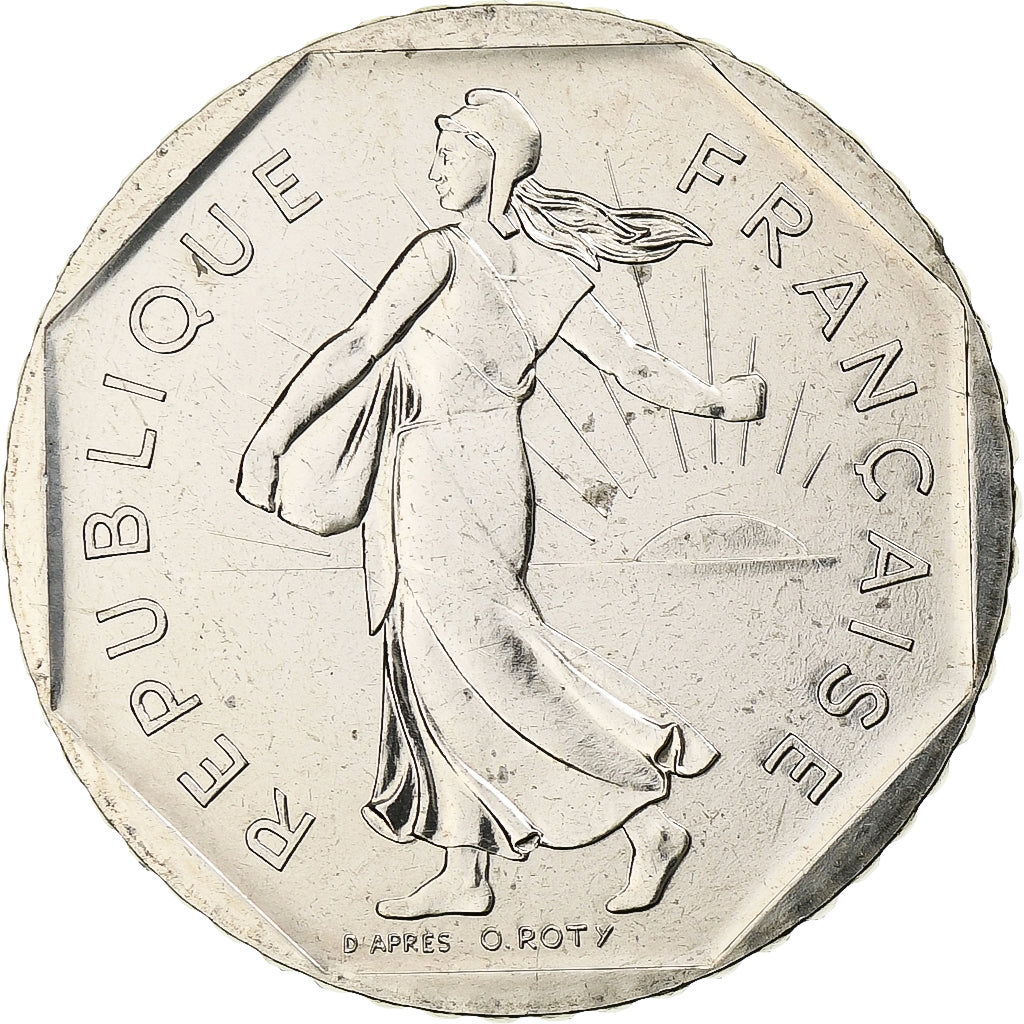 France, 2 Francs, Semeuse, 1980, MDP, série FDC, Nickel, MS(65-70)