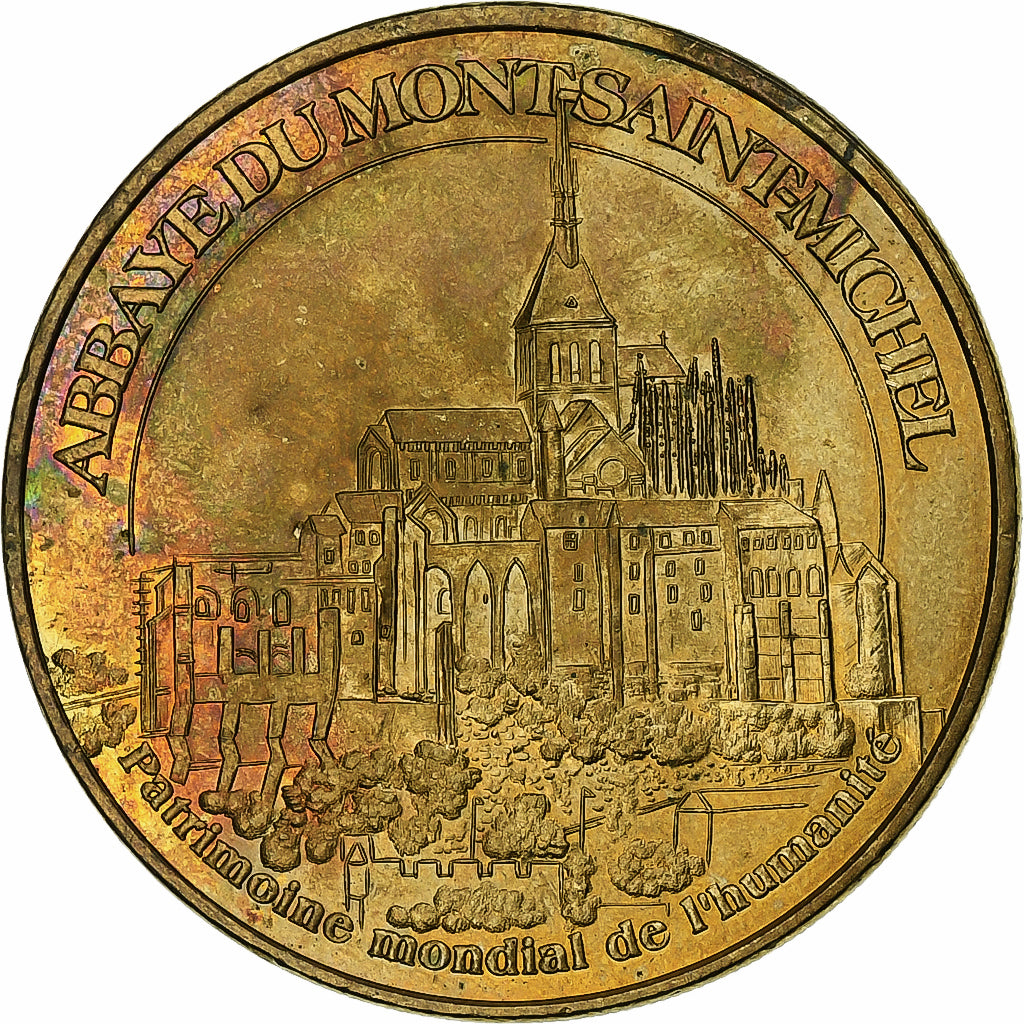 Francia, Tourist token, 50/ Abbaye du Mont-Saint-Michel, 2010, Aluminio y