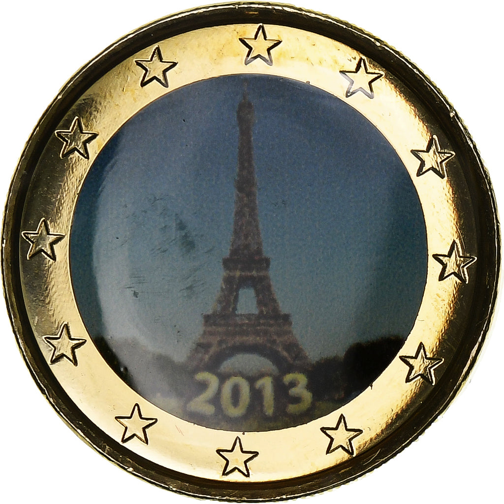 France, 1 Euro, La Tour Eiffel, 2013, Bimétallique, SUP