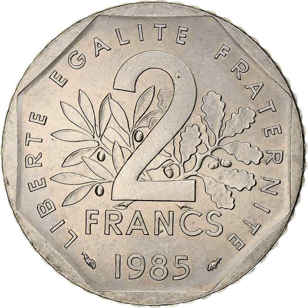 France, 2 Francs, Semeuse, 1985, Paris, Nickel, SPL+, Gadoury:547