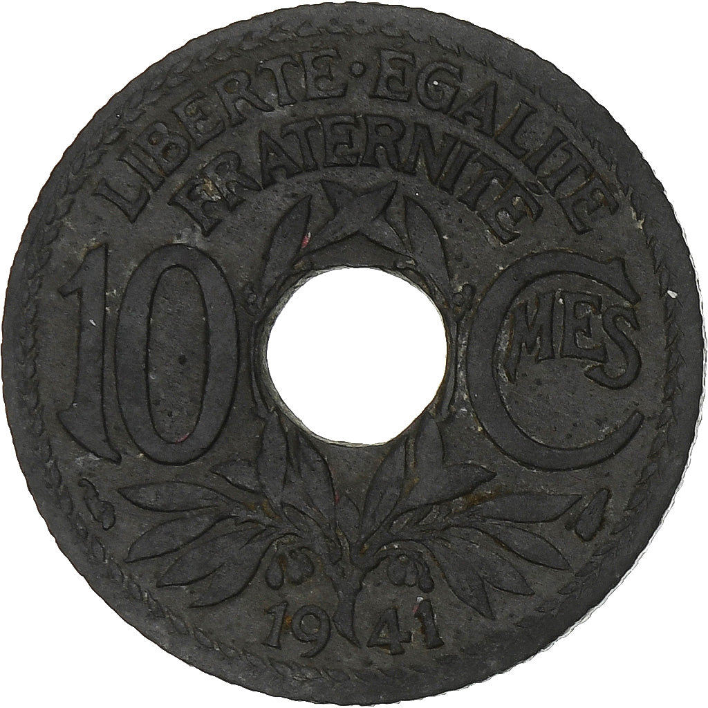 Francia, 10 Centimes, Lindauer, 1941, Paris, Cinc, MBC+, Gadoury:288
