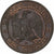 France, Napoleon III, 2 Centimes, 1855, Lyon, Bronze, MS(60-62), Gadoury:103