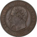 France, Napoléon III, 10 Centimes, 1855, Lyon, Bronze, SUP