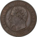 Francia, Napoleon III, 10 Centimes, 1855, Lyon, Bronzo, SPL-