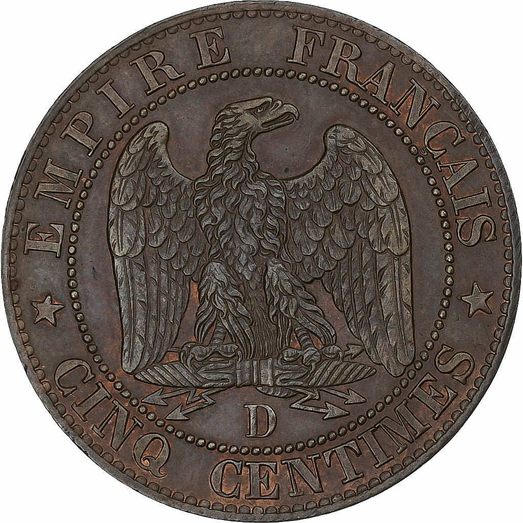 France, Napoléon III, 10 Centimes, 1855, Lyon, Bronze, SUP