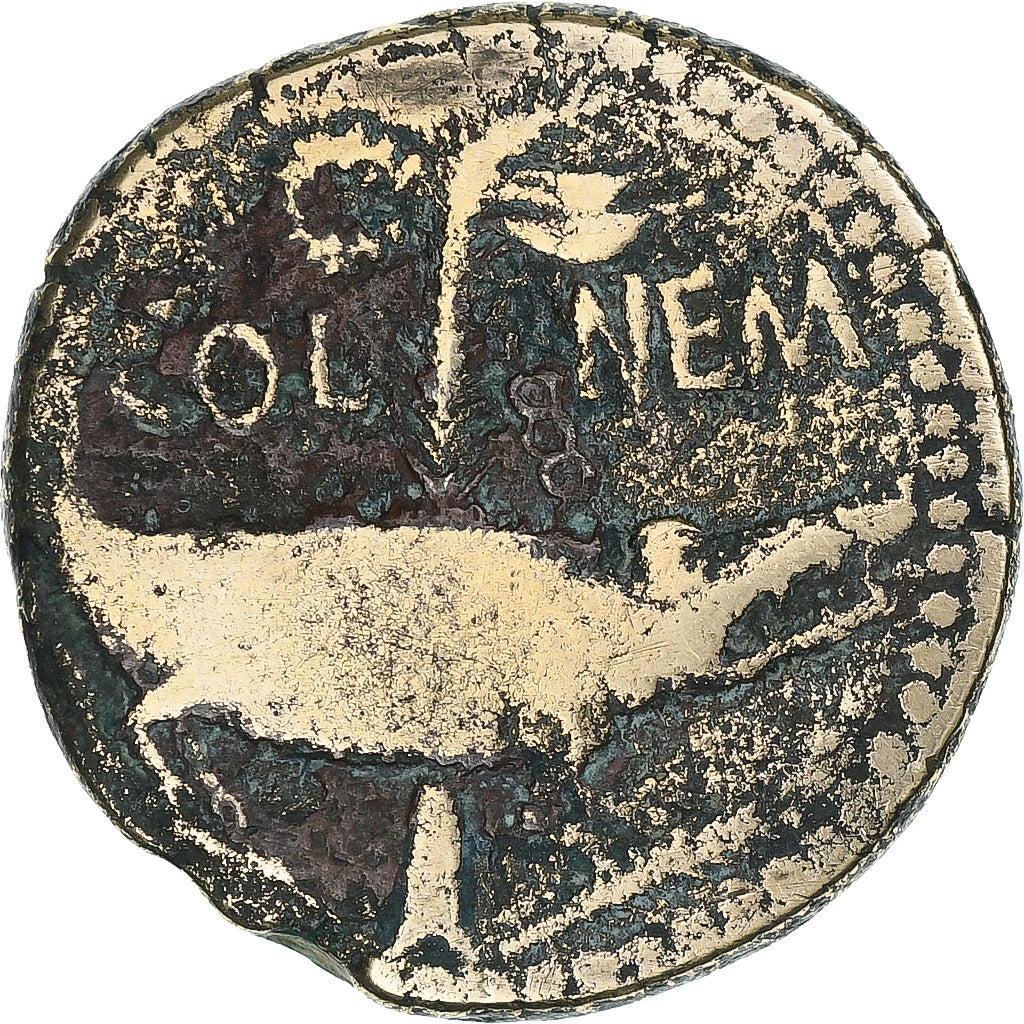 Augustus & Agrippa, As, 9-3 BC, Nîmes, Bronze, VF(20-25), RIC:158