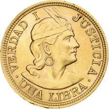 Peru, Libra, 1917, Lima, Gold, MS(60-62)