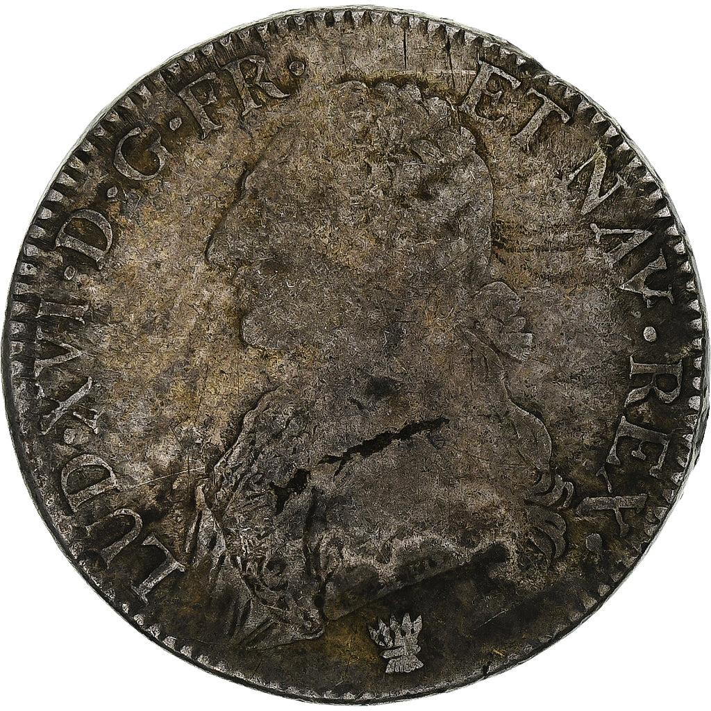 France, Louis XVI, Ecu aux branches d'olivier, 1775, Limoges, Silver, VF(20-25)